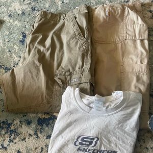 (Pants Bundle) + a free shirt , Carhartt and wrangler cargos